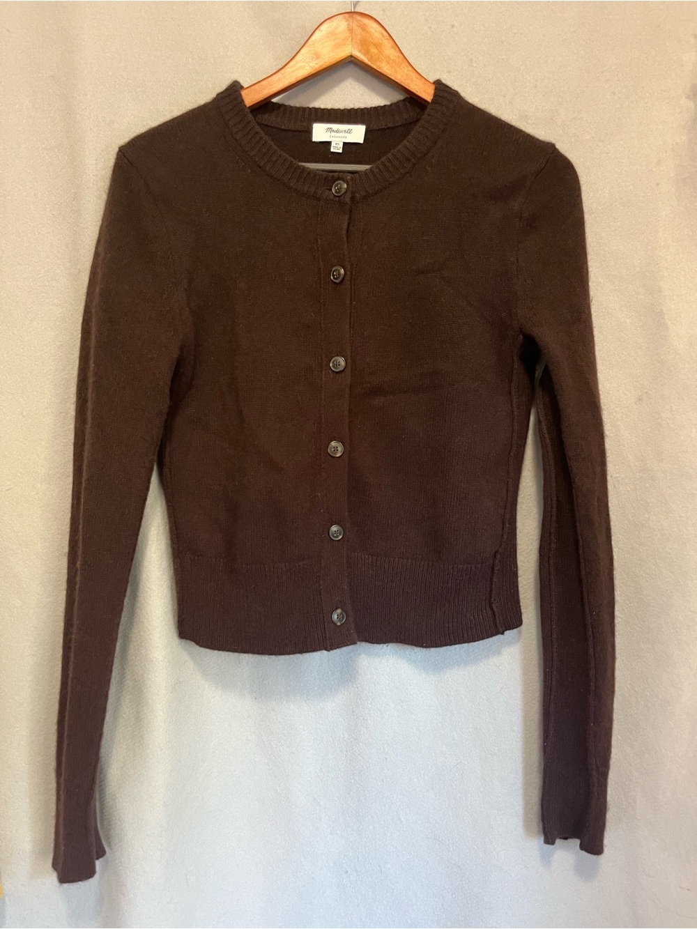 Madewell 100% Cashmere Brown/Mauve Cardigan XS